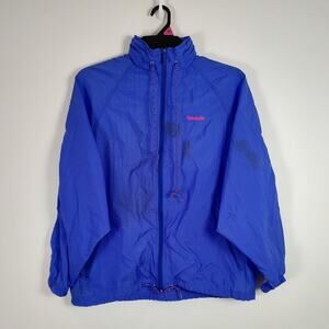 VTG 90s Reebok retro purple athletic nylon full zip windbreaker jacket mens L
